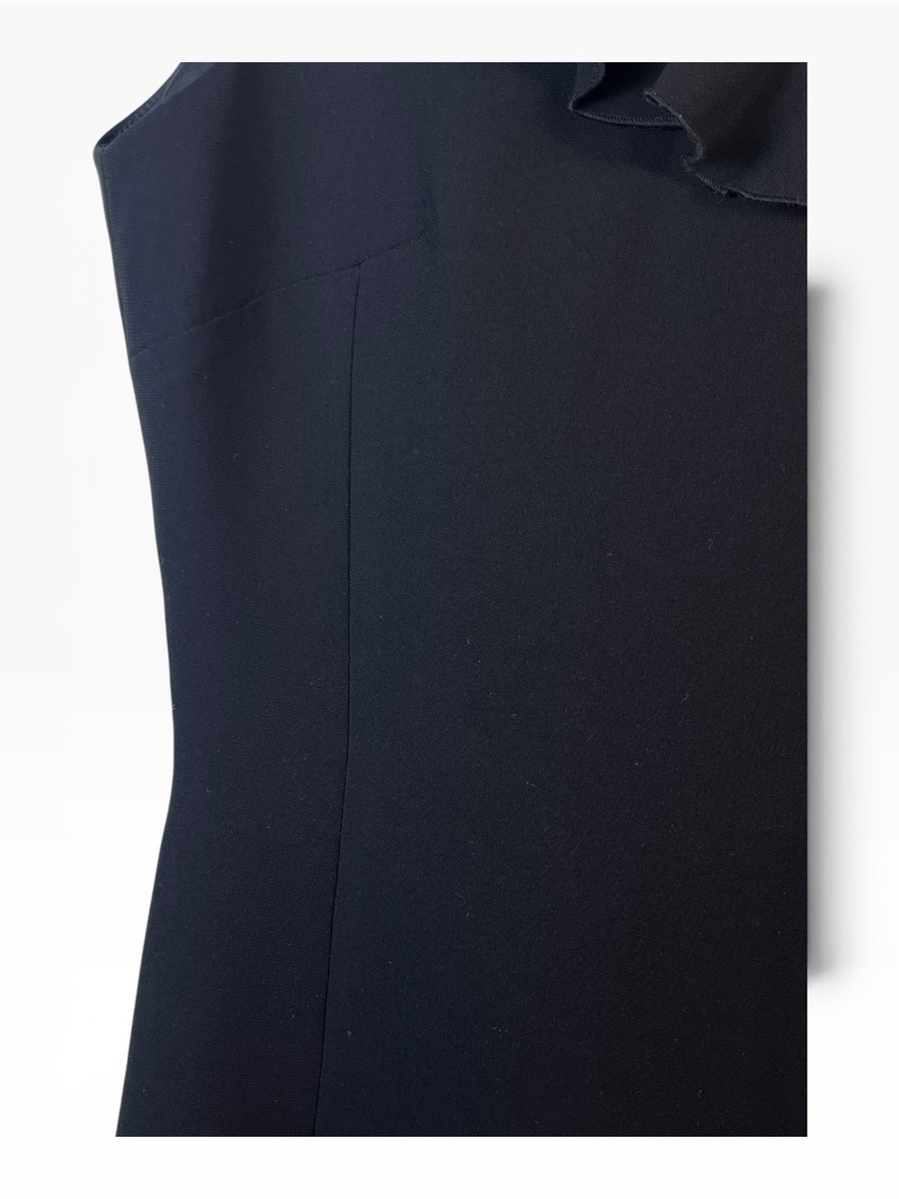 Davis Warren, Elegant Black Dress with ruffle collar Pettit size 8 NWOT - Picture 8 of 11